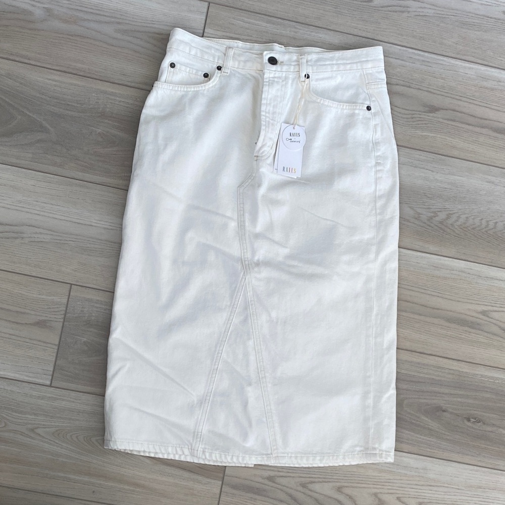 Rails Classic White Pencil Skirt